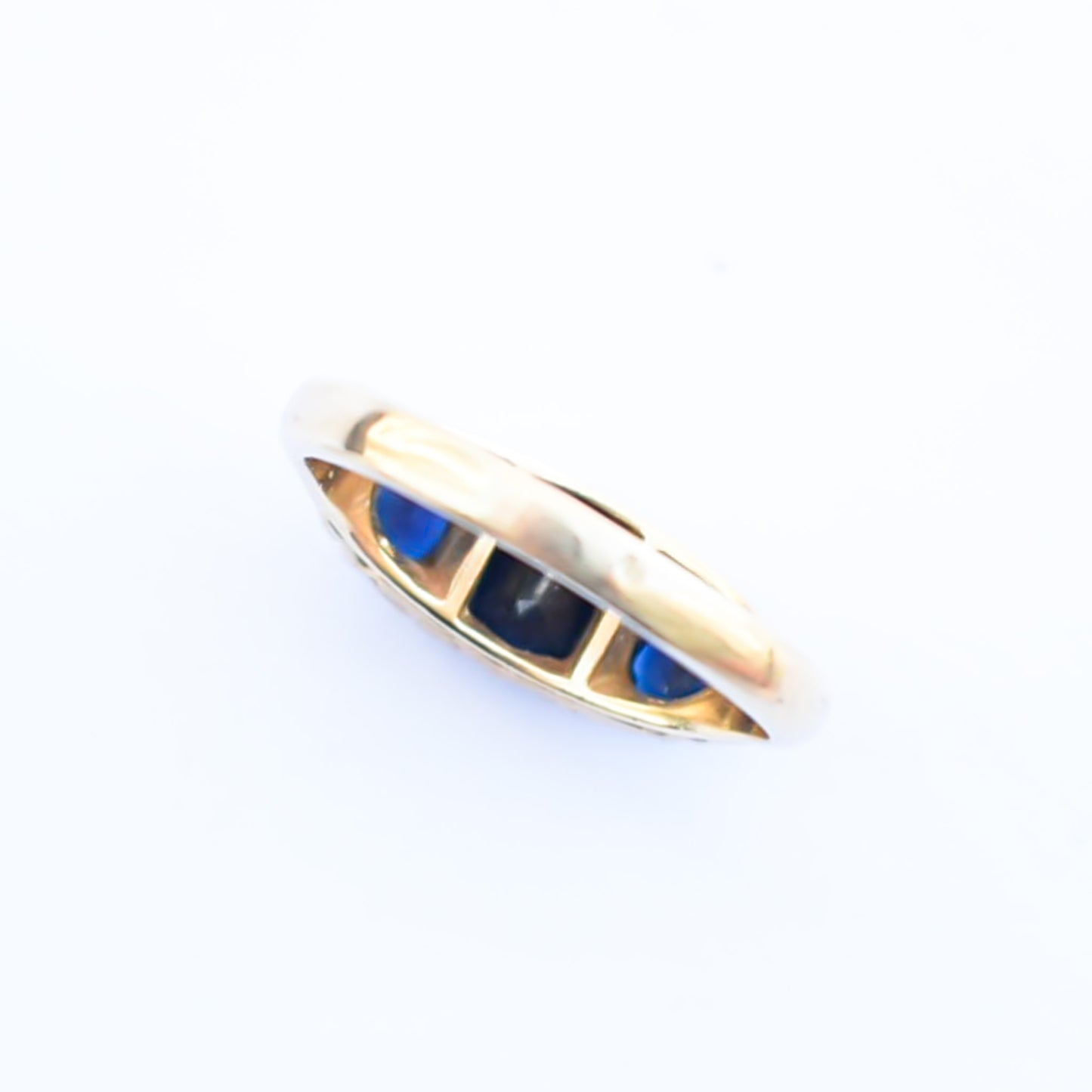 BLUE SAPPHIRE RING / DIAMOND / UK / 18KYG / #12