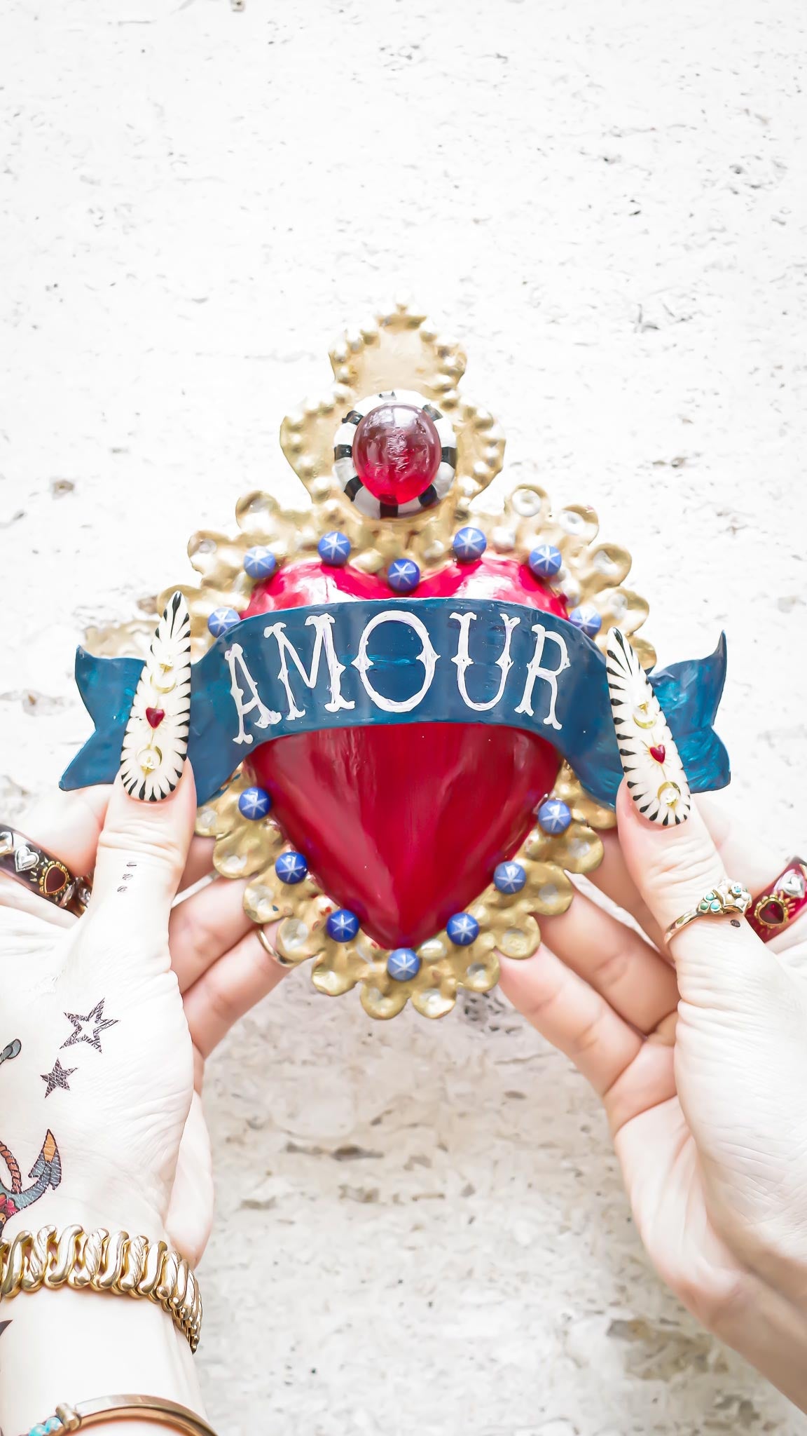 HEART DECOR / RED BLUE【 AMOUR】