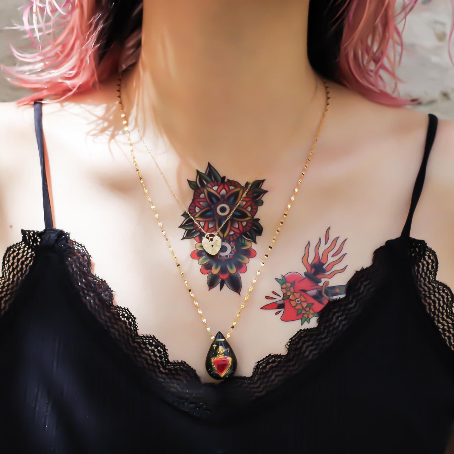 LOVE NECKLACE / DROP / PURPLE
