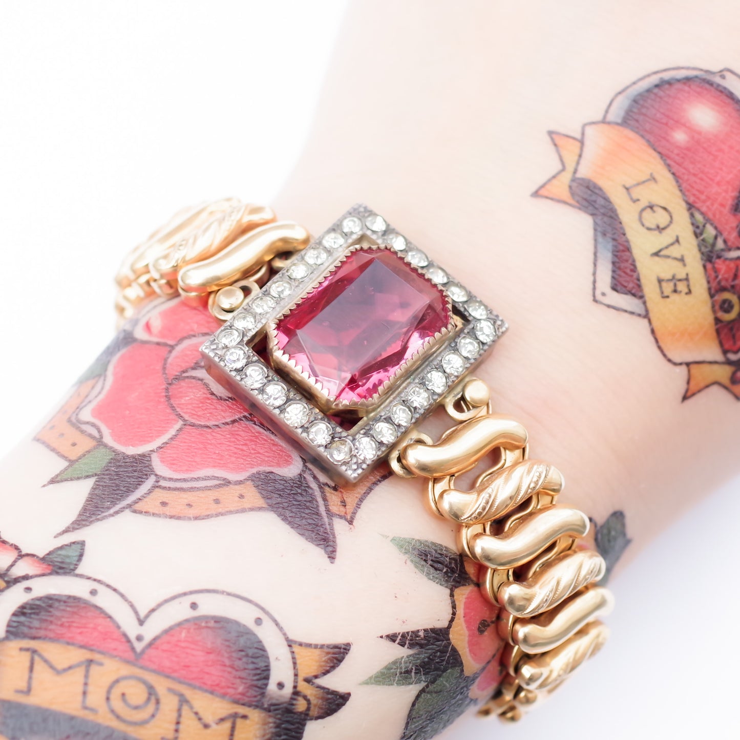 SWEET HEART BRACELET / USA / 14KGF / PINK
