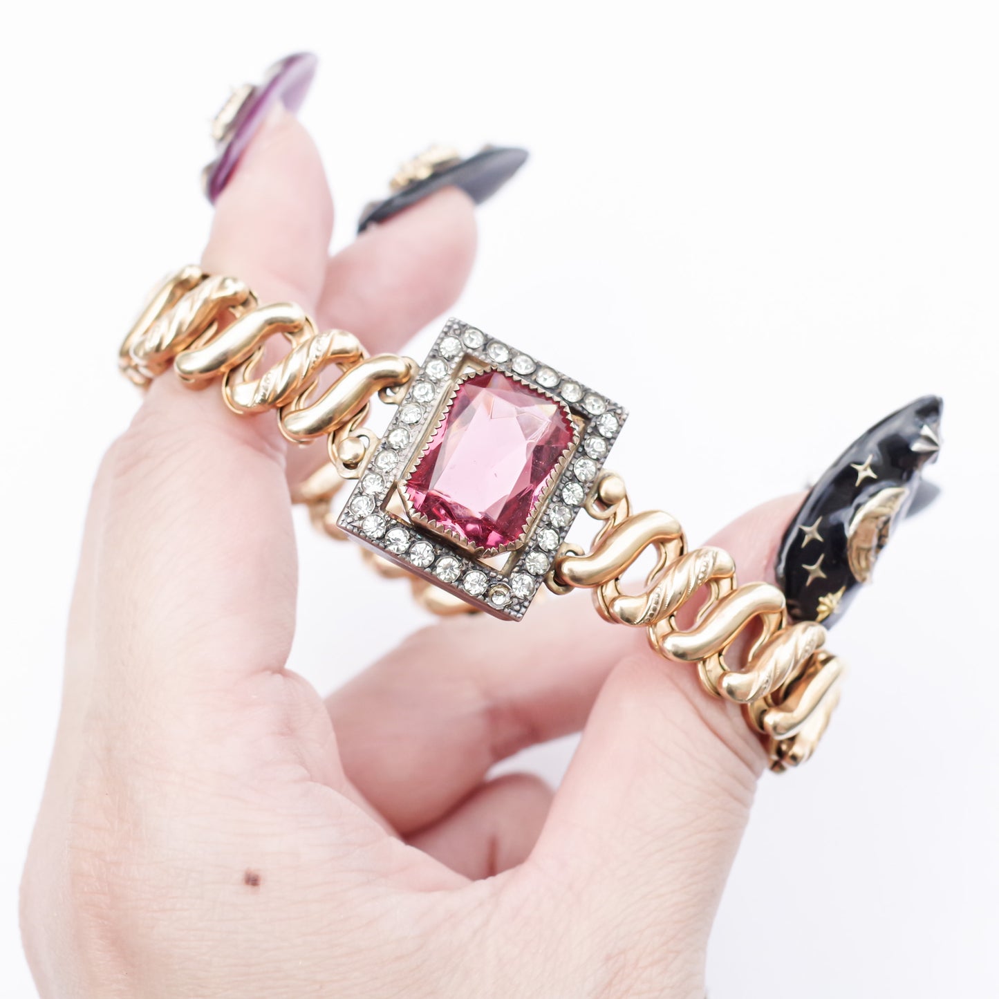 SWEET HEART BRACELET / USA / 14KGF / PINK
