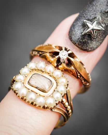 MOURNING RING / LONDON / 18K / #11.5