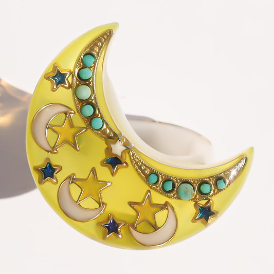 MOON RING / STAR / YELLOW / #10