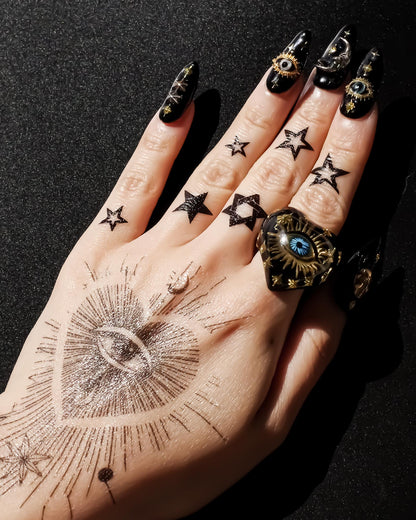 EYE HEART RING / BLACK / #13 #15