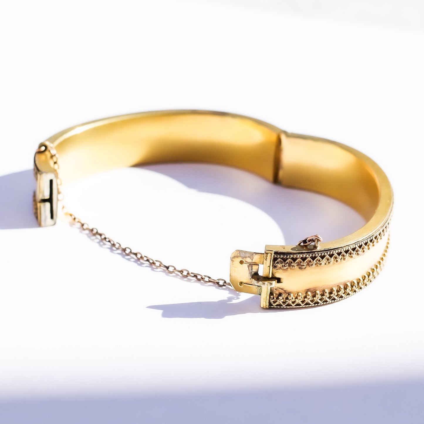 ANTIQUE BANGLE / USA 1800S (B&B) / 12KGF