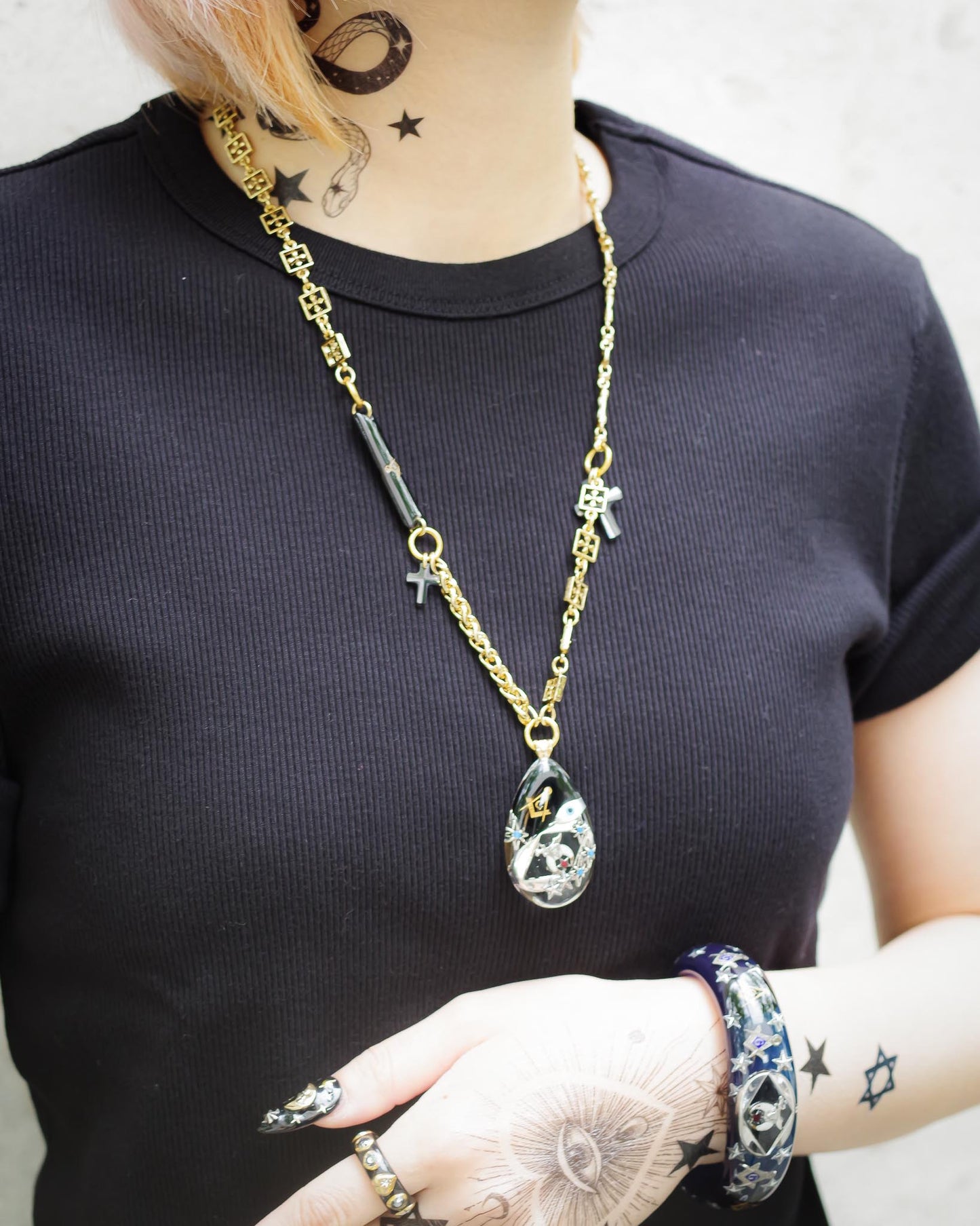 MASONIC NECKLACE / BLACK