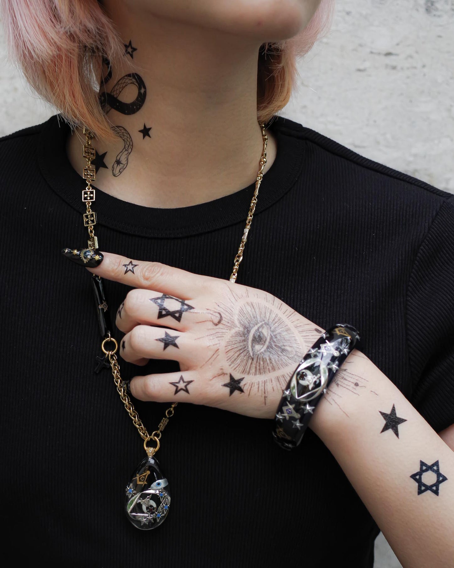 MASONIC NECKLACE / BLACK