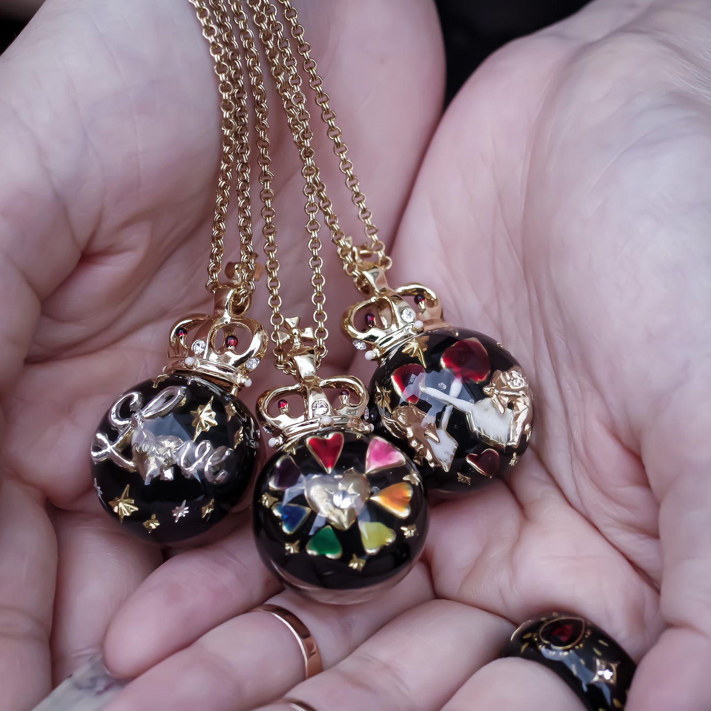 LUCKY 7 SMALL NECKLACE / HEART / LOVE / CROWN