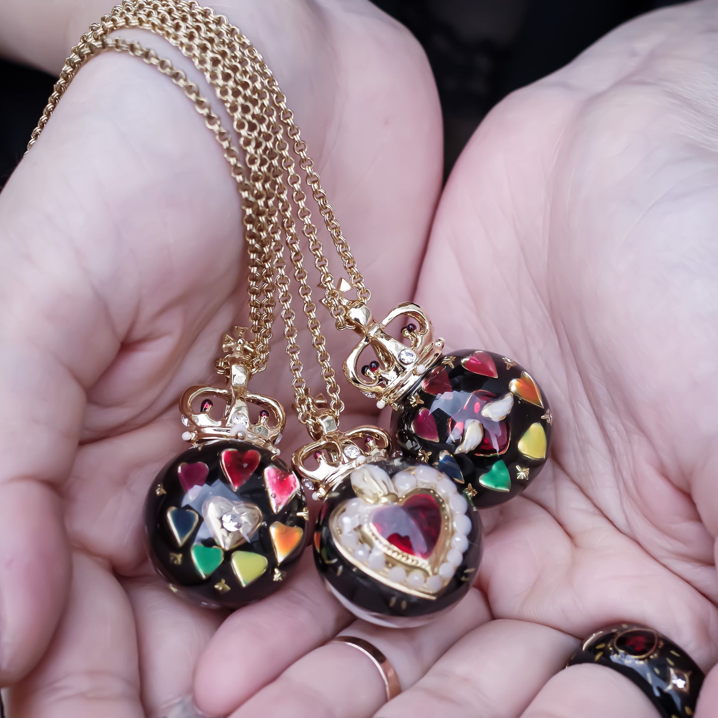 LUCKY 7 SMALL NECKLACE / HEART / LOVE / CROWN