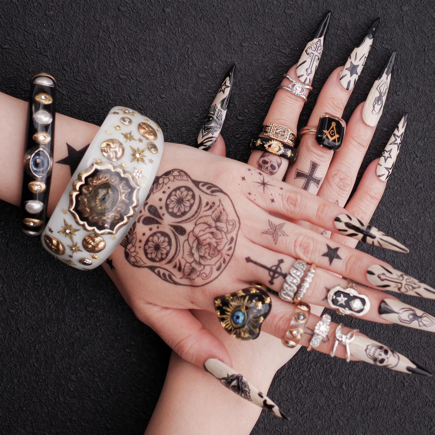 EYE HEART RING / BLACK / #13 #15