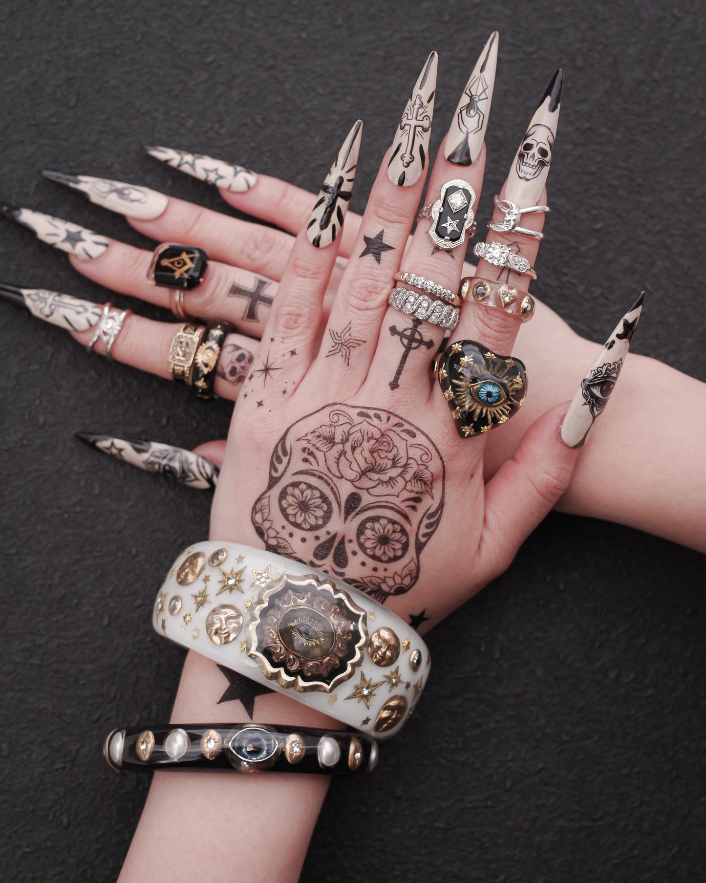 EYE HEART RING / BLACK / #13 #15