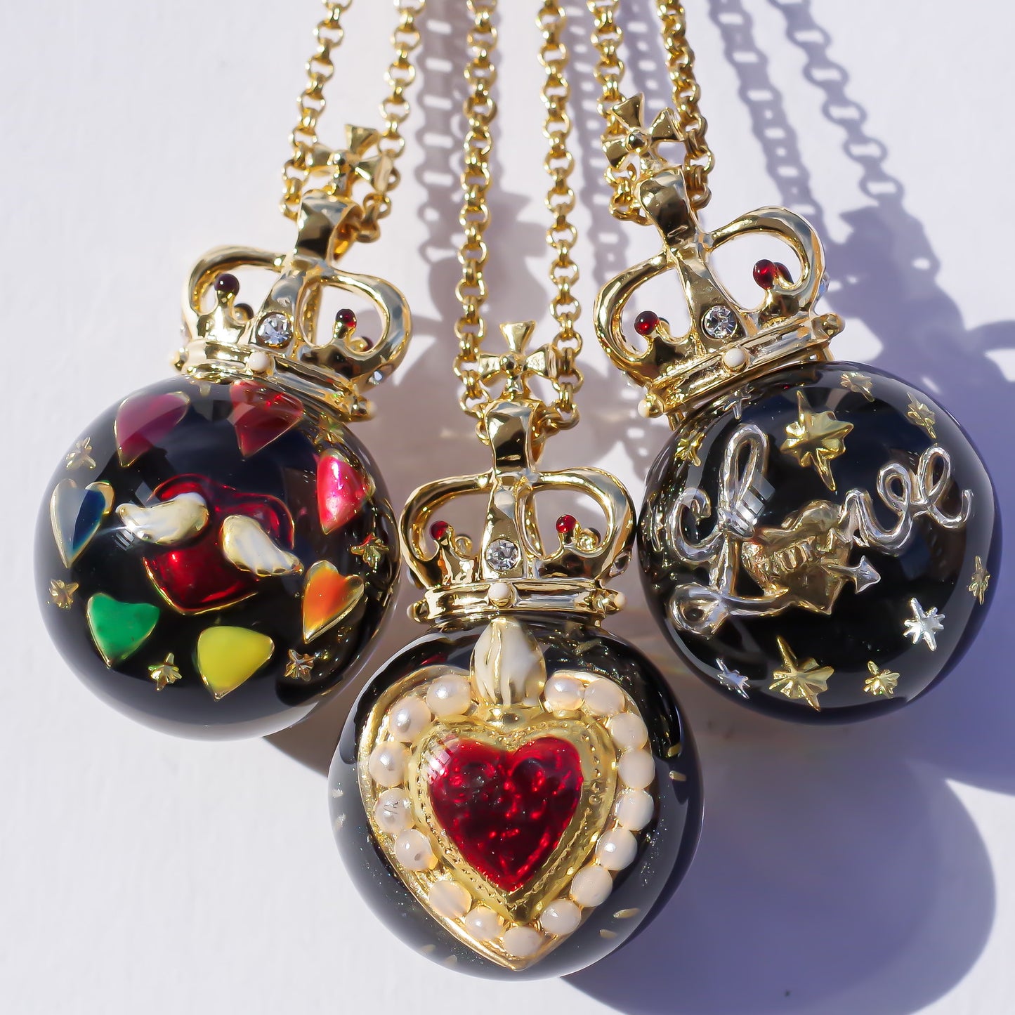LUCKY 7 SMALL NECKLACE / HEART / LOVE / CROWN