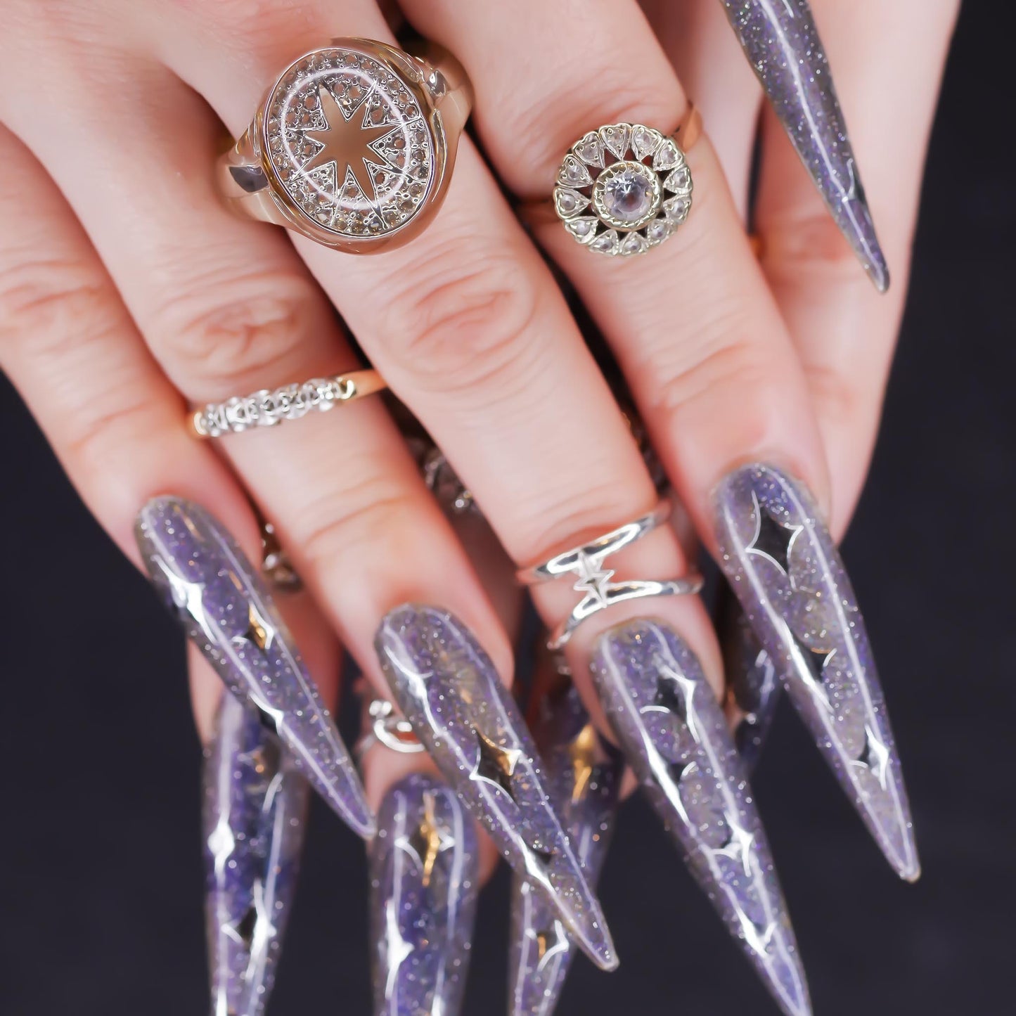 NAIL RING / MOON / SILVER 925