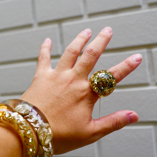 LION RING / BLACK / STAR / #20 #22