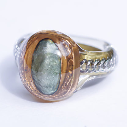 BROOCH ANTIQUE RING / USA / GREEN #16