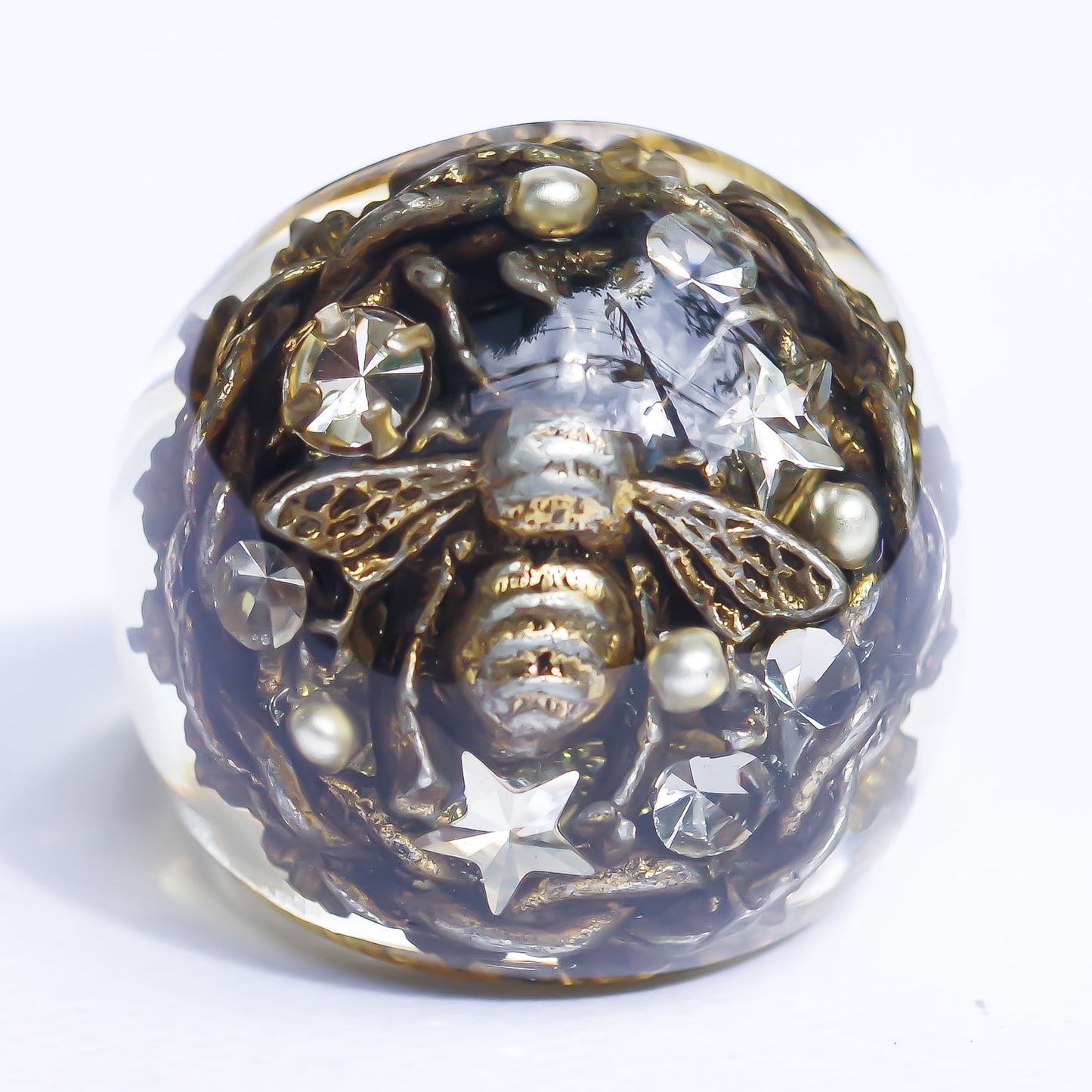 BEE RING / BLACK / STAR / #20