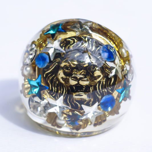 LION RING / BLUE / STAR / #20