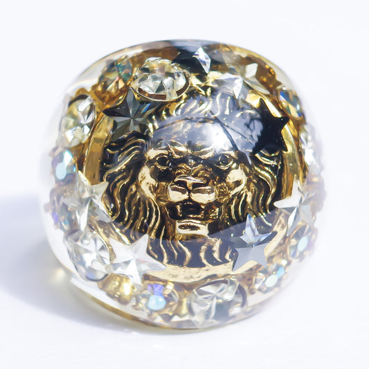 LION RING / BLACK / STAR / #20 #22