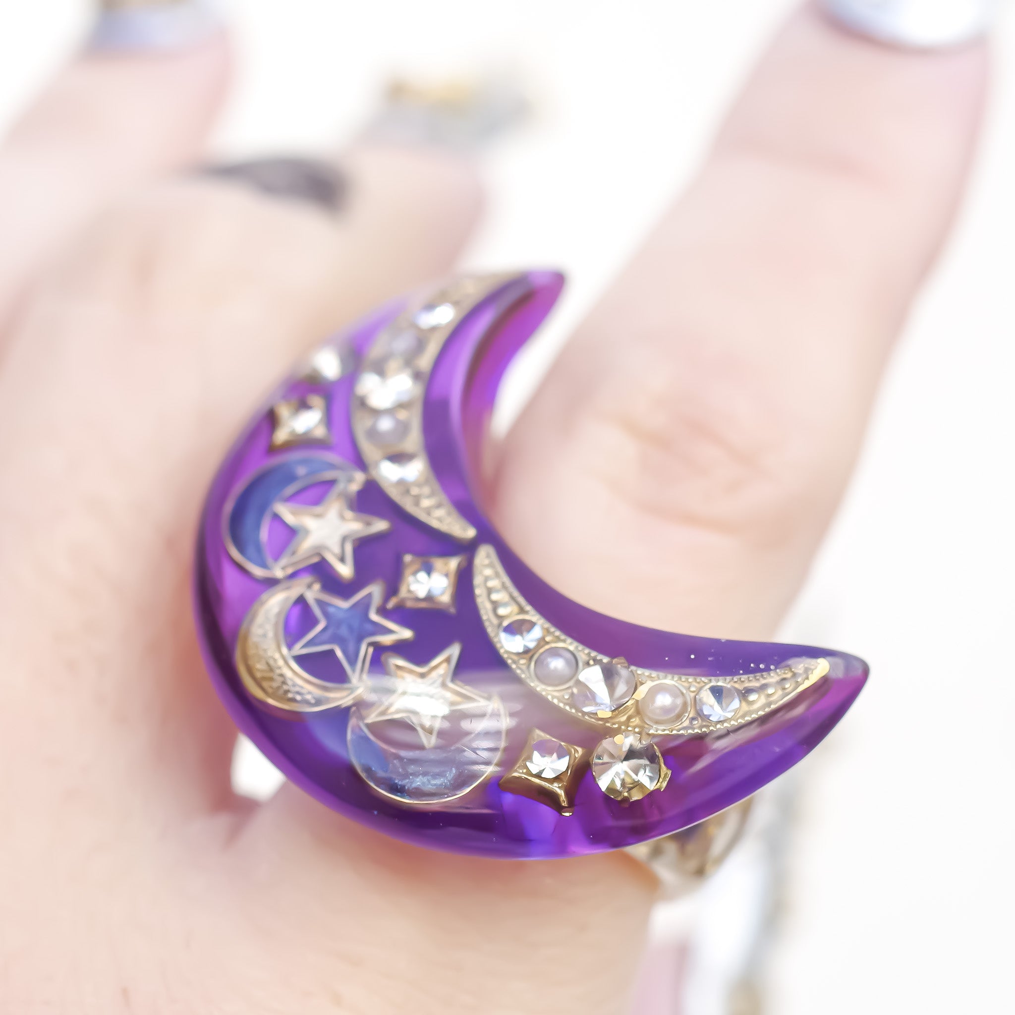 MOON RING / PURPLE / CLEAR / #13 – RUKA MOON RING / PURPLE / CLEAR / #13 – RUKA