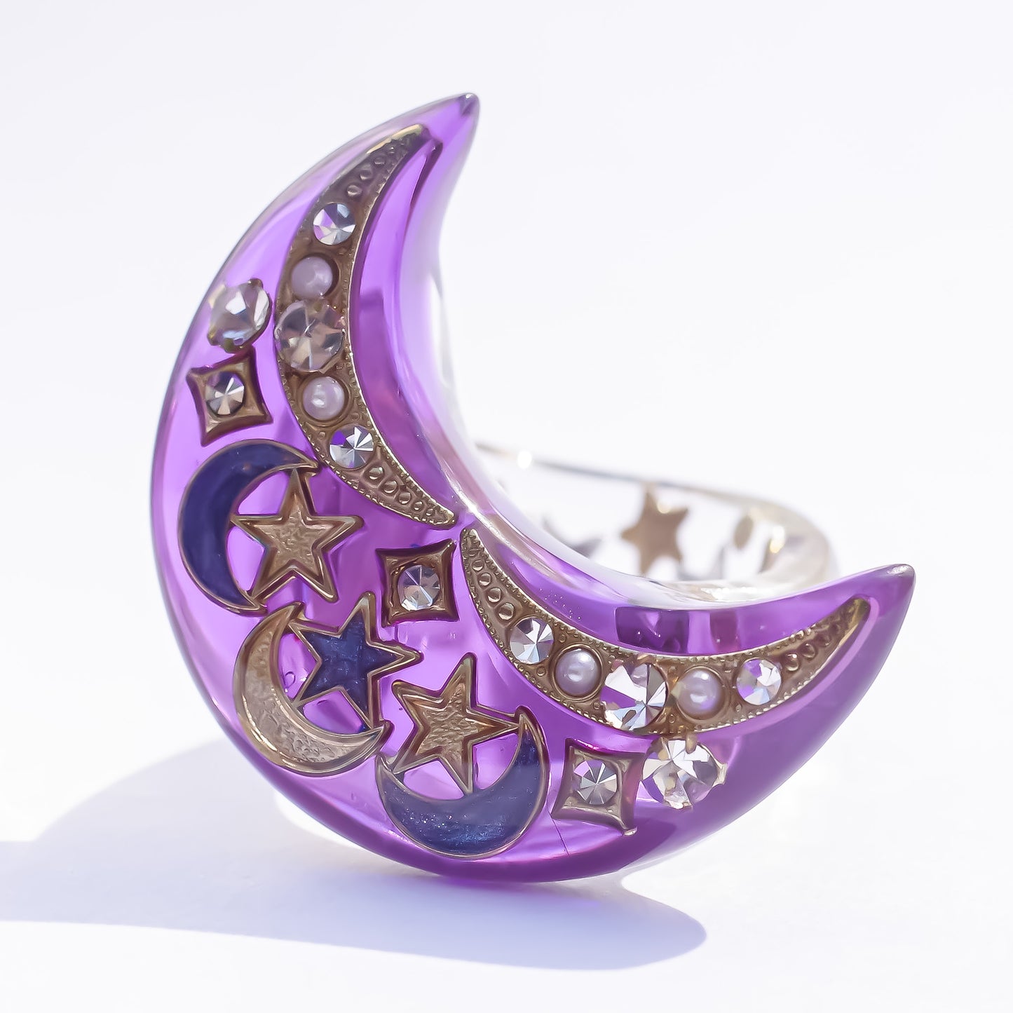 MOON RING / PURPLE / CLEAR / #13