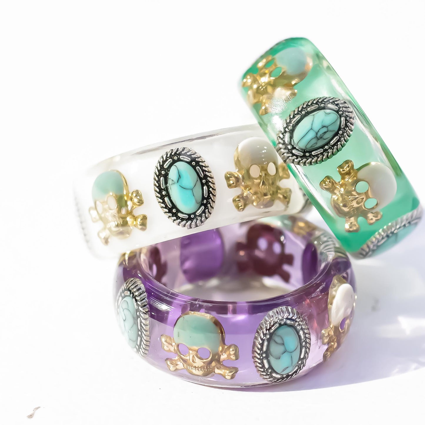 MEMENTO MORI RING / GREEN / TURQUOISE / #10 