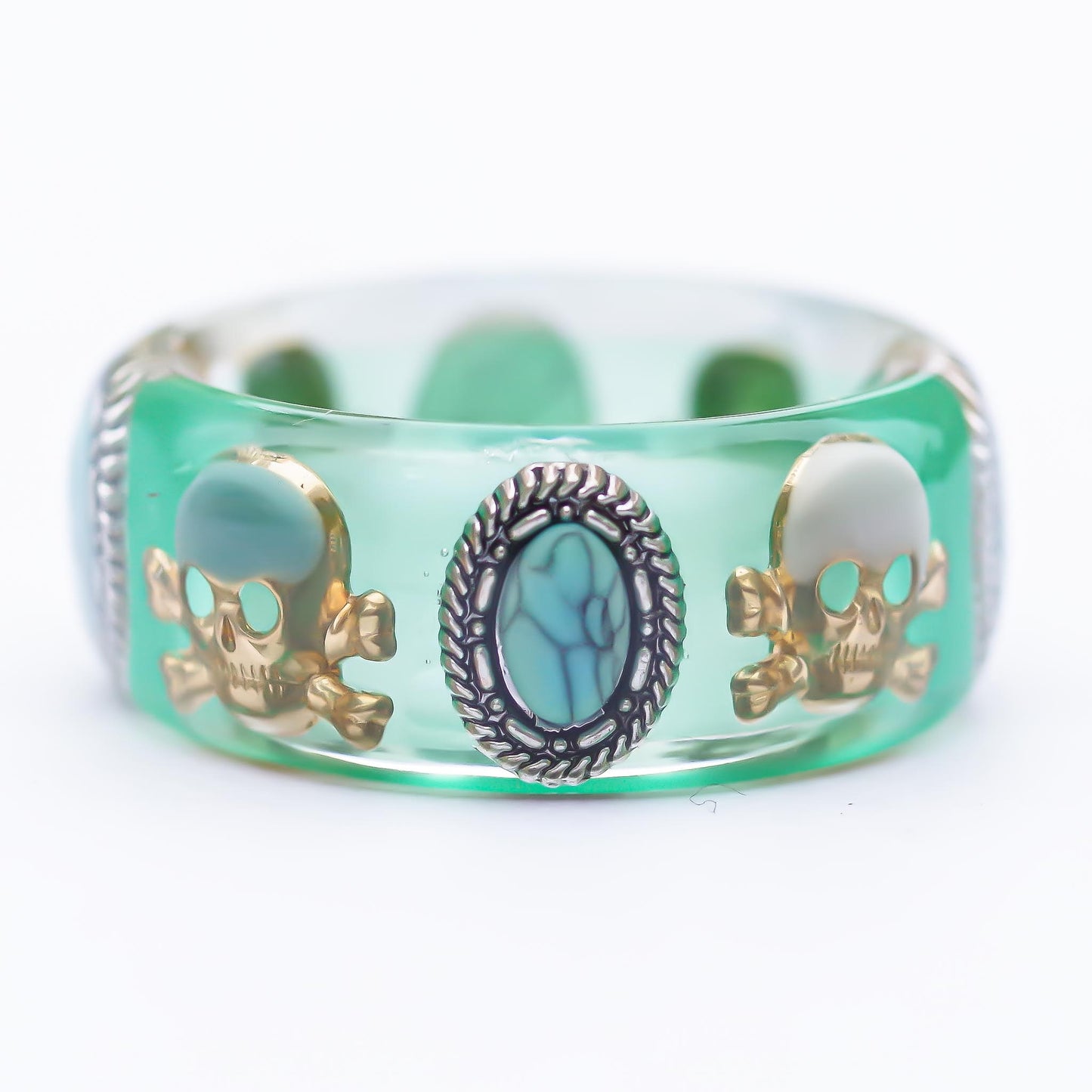MEMENTO MORI RING / GREEN / TURQUOISE / #10 