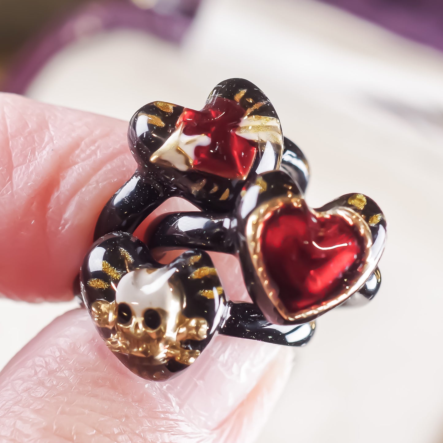 LOVE PINKY RING / HEART / BLACK / #3
