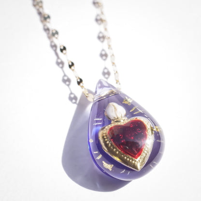 LOVE NECKLACE / DROP / PURPLE