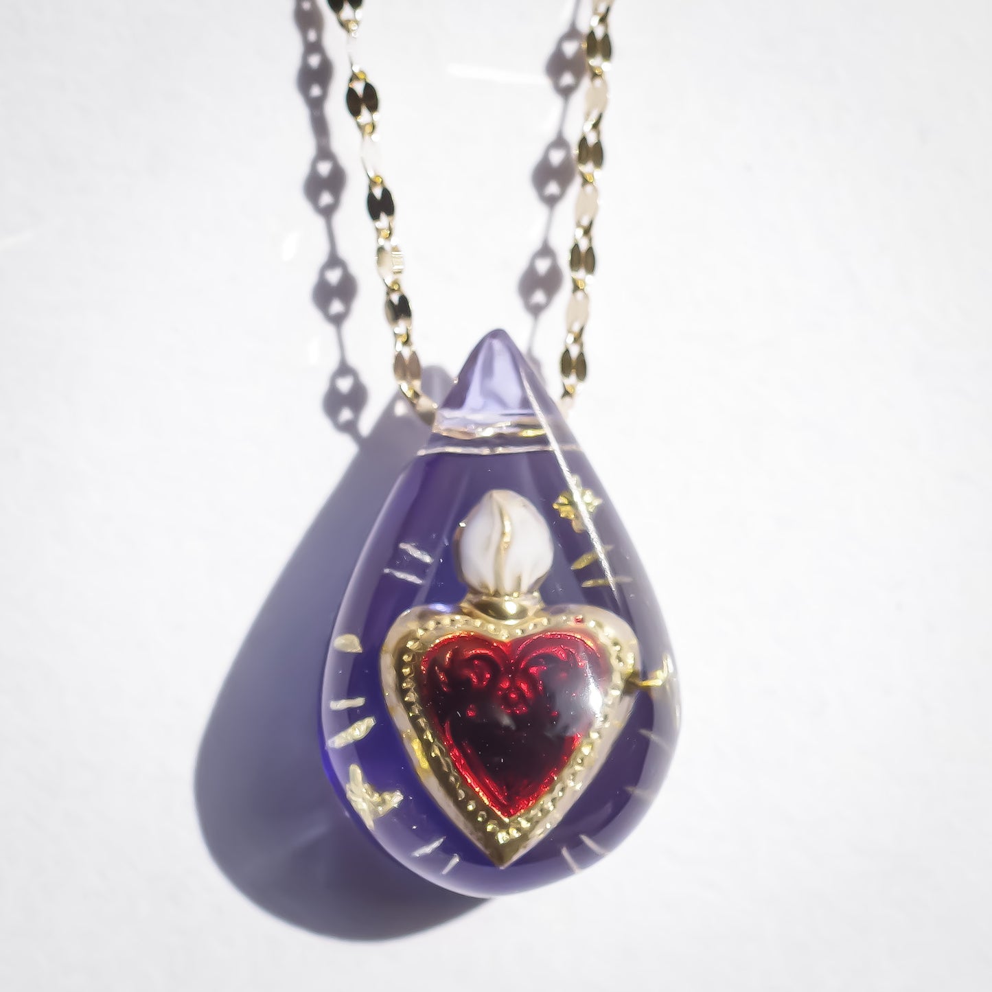 LOVE NECKLACE / DROP / PURPLE