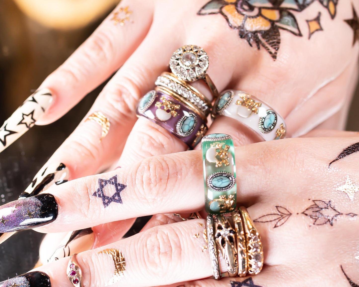 MEMENTO MORI RING / GREEN / TURQUOISE / #10 