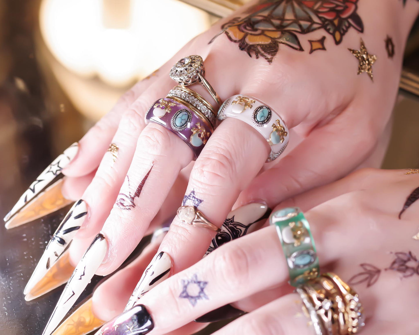 MEMENTO MORI RING / GREEN / TURQUOISE / #10 