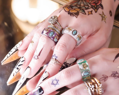 MEMENTO MORI RING / GREEN / TURQUOISE / #10 