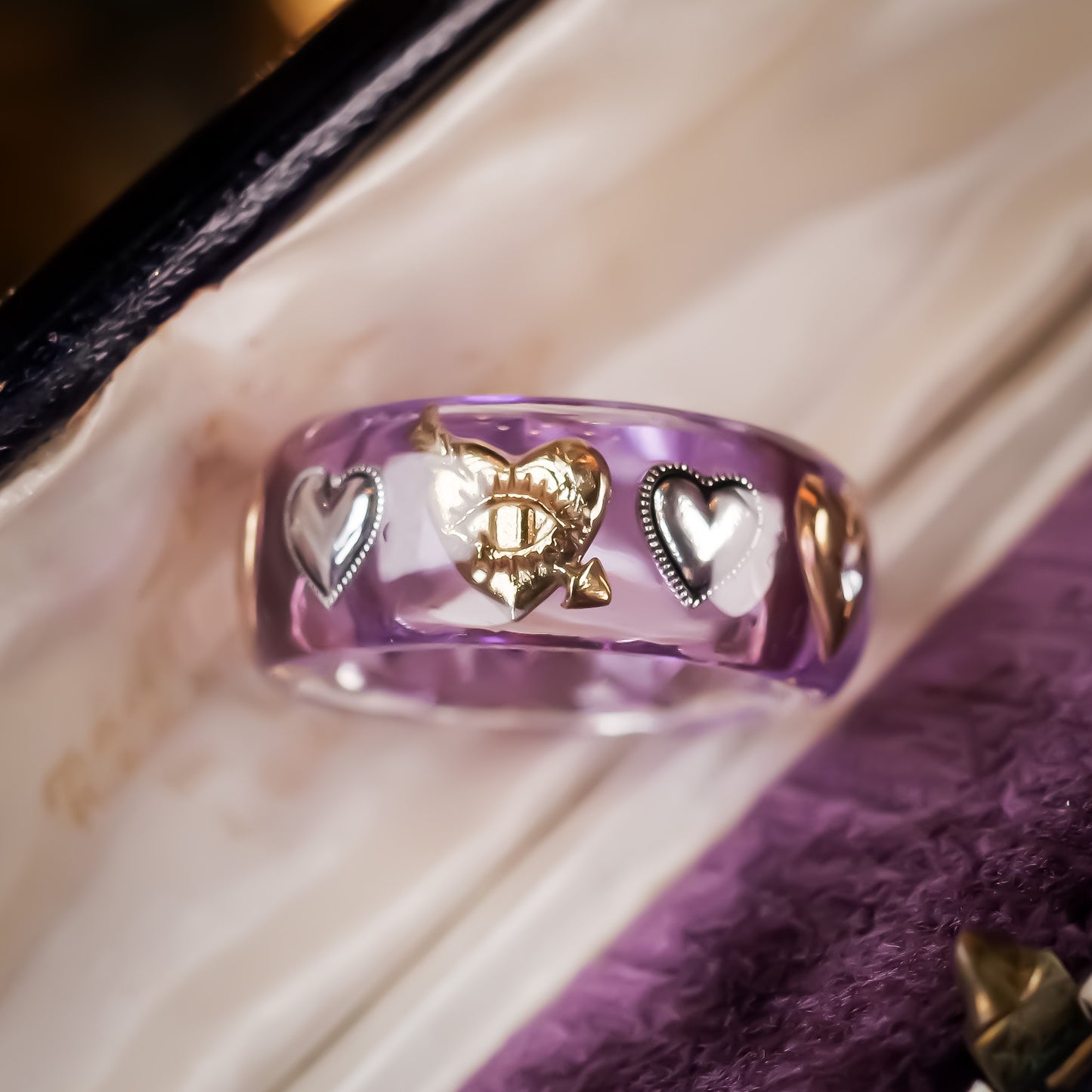 LOVE RING / EYE ARROW HEART / PURPLE / #10 #12