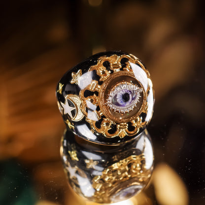EYE RING / BLACK GOLD / #14