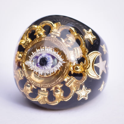 EYE RING / BLACK GOLD / #14