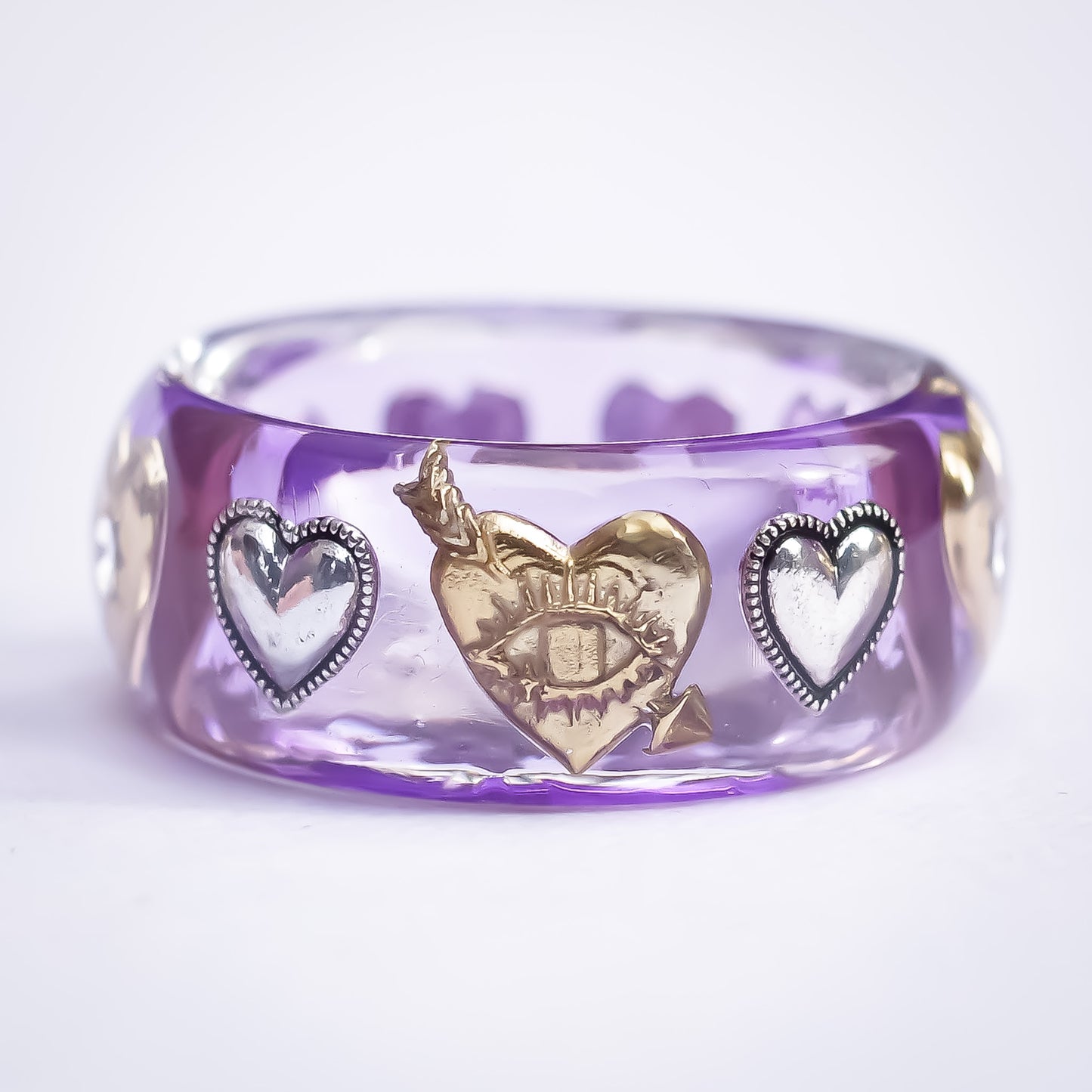 LOVE RING / EYE ARROW HEART / PURPLE / #10 #12