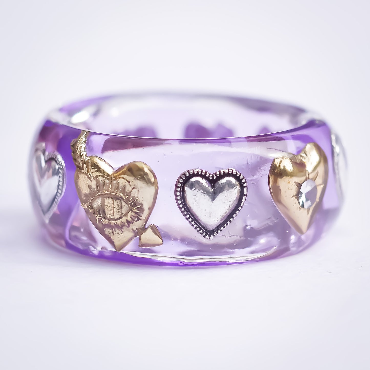 LOVE RING / EYE ARROW HEART / PURPLE / #10 #12