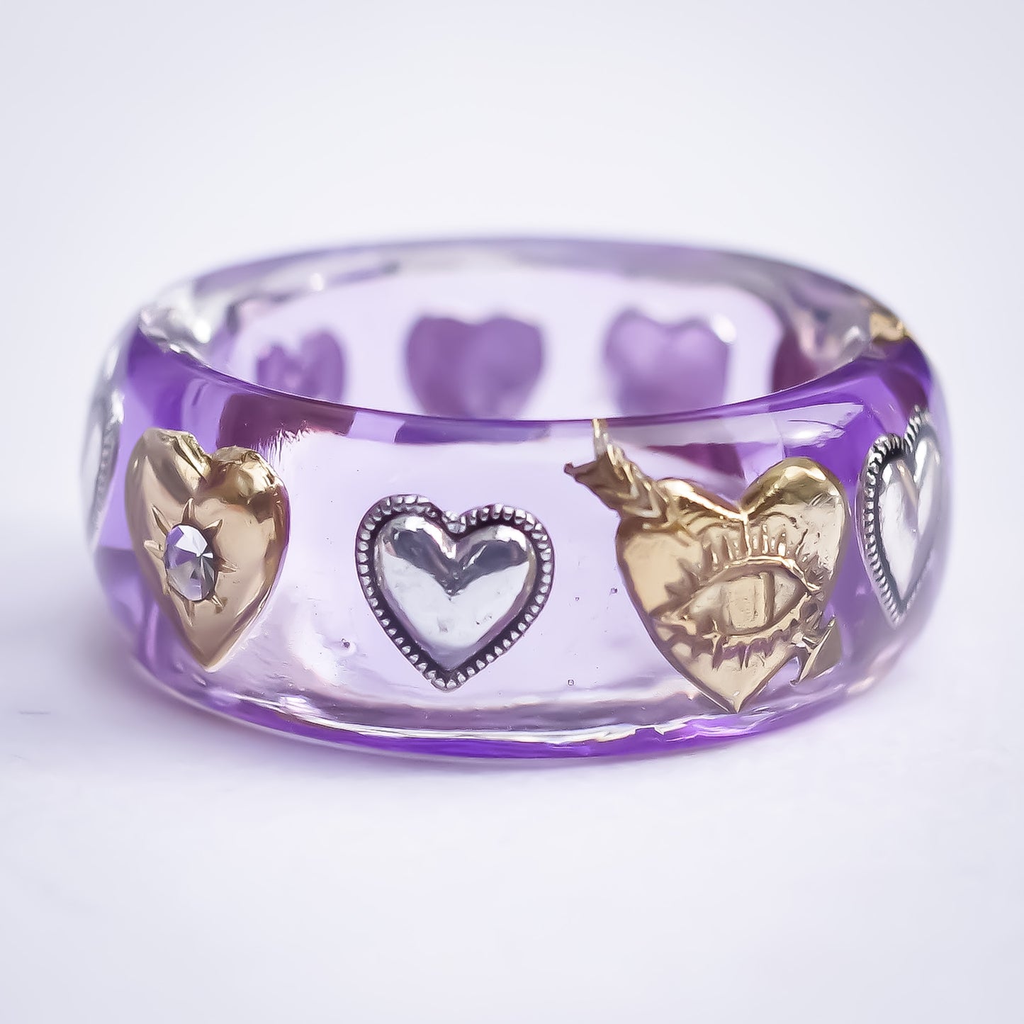LOVE RING / EYE ARROW HEART / PURPLE / #10 #12