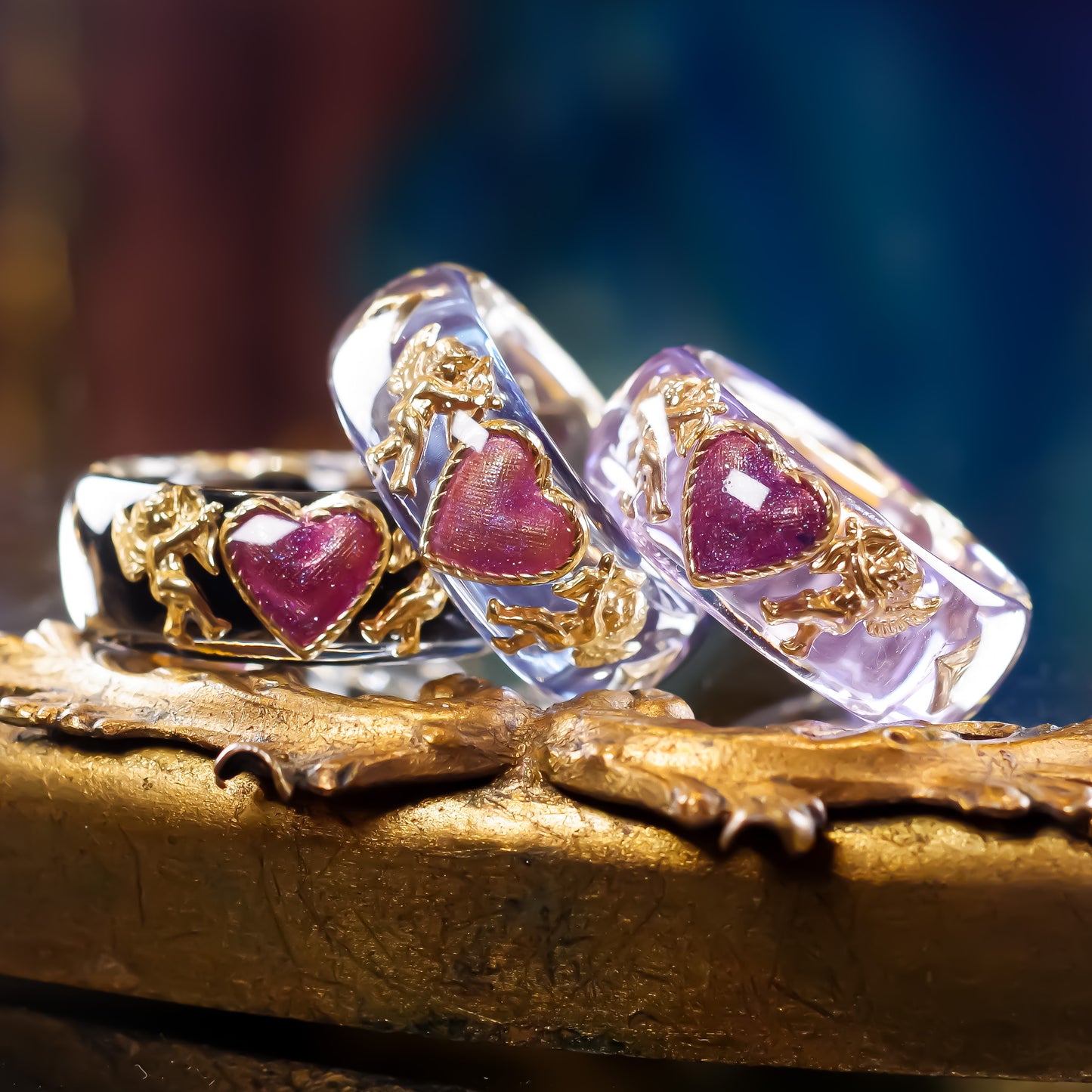 ANGEL RING / HEART ARROW MOON STAR / PURPLE / #17