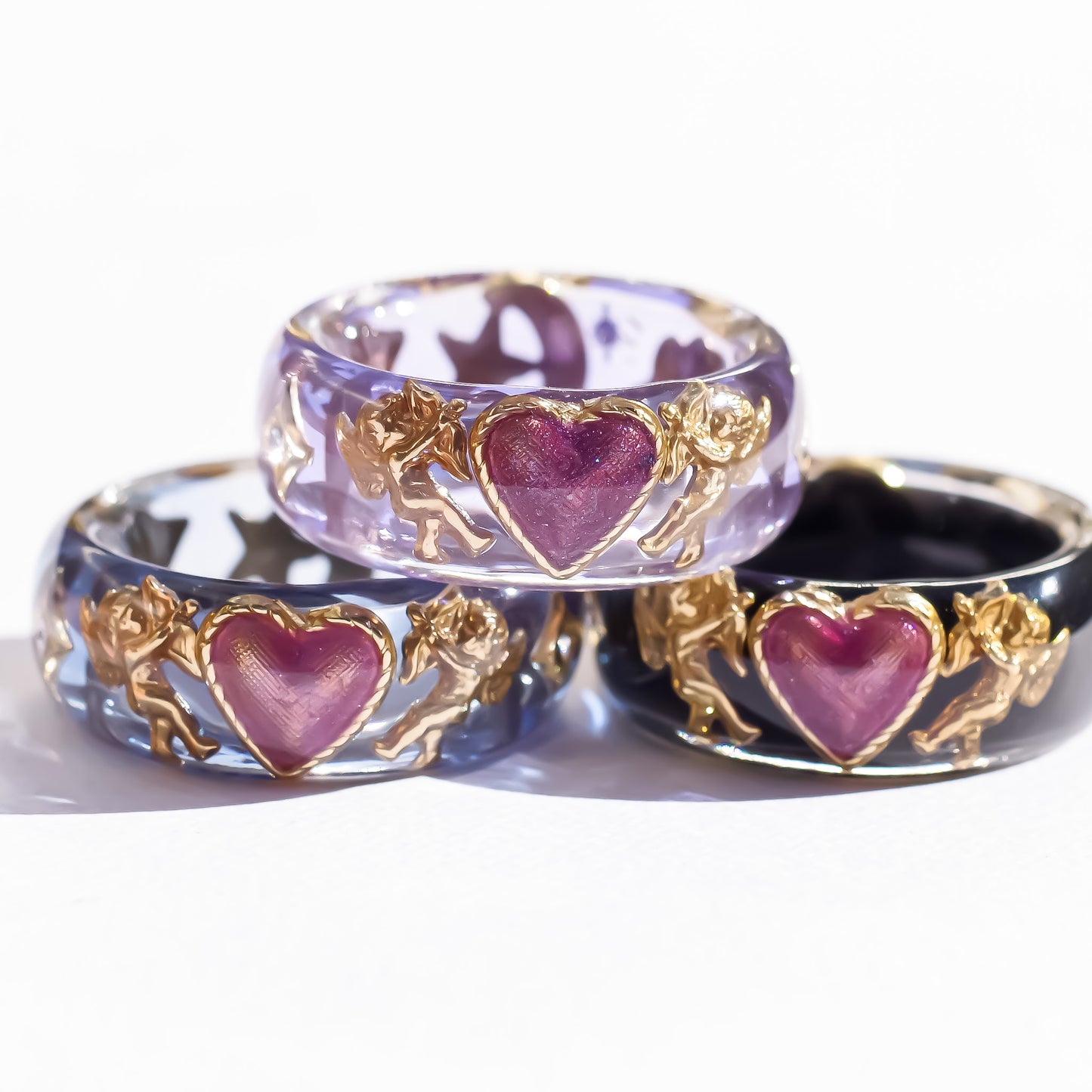 ANGEL RING / HEART ARROW MOON STAR / PURPLE / #17