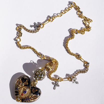 LOVE NECKLACE / MASONIC / BLACK