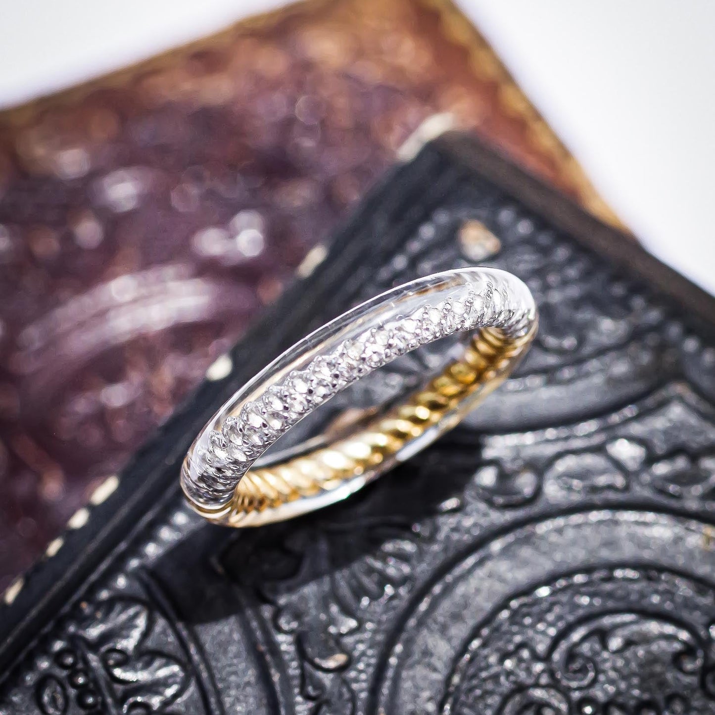 Dual Tone Classic Ring - Silver 925 × 18K Gold / #7 #10 #13 #15