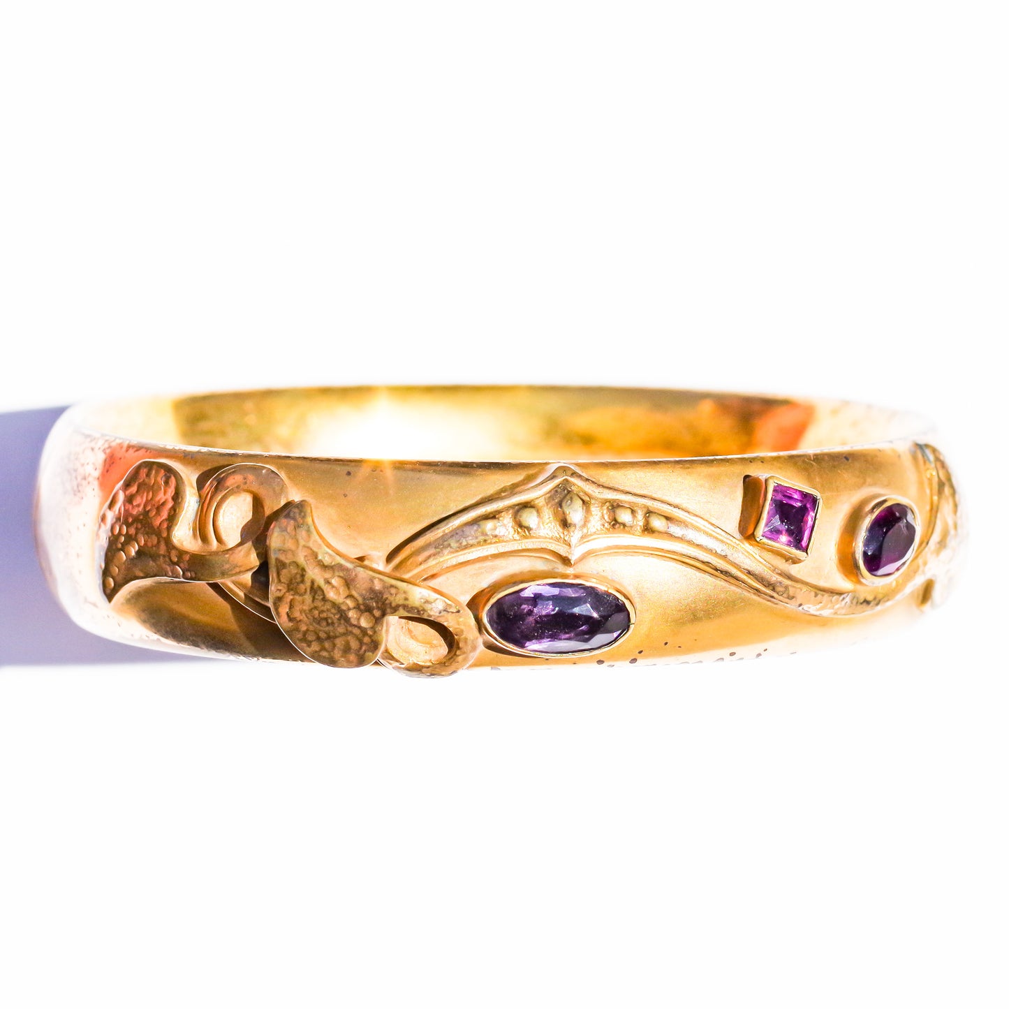 LEAF BANGLE / AMETHYST / USA /14KGF