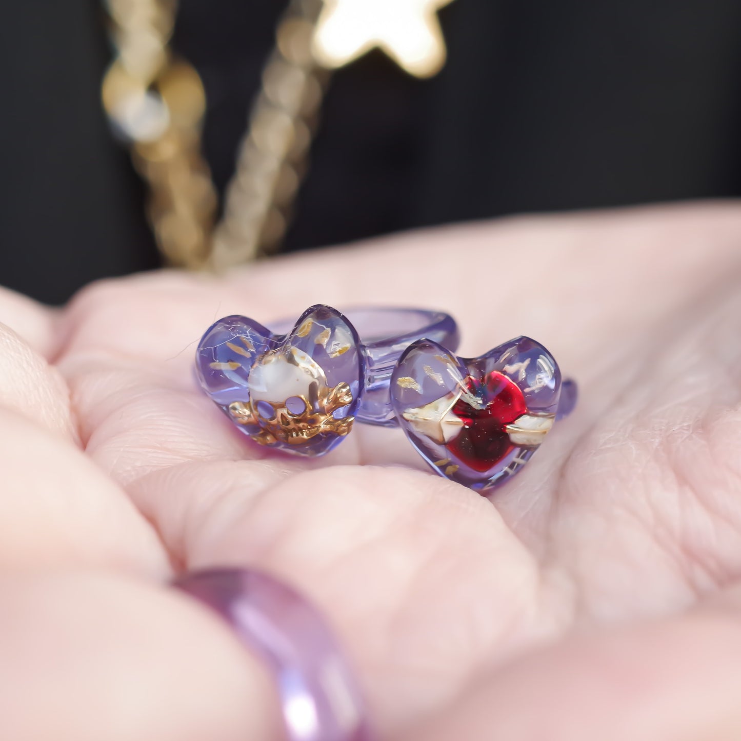 LOVE PINKY RING / HEART ARROW / PURPLE / #3