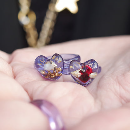 LOVE PINKY RING / HEART ARROW / PURPLE / #3