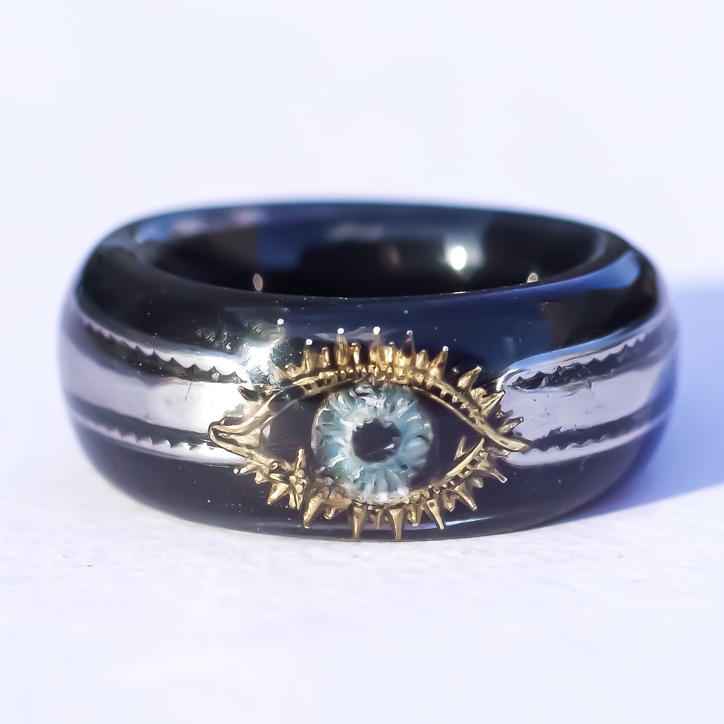 EYE RING / SILVER / BLACK / STAR / #3 