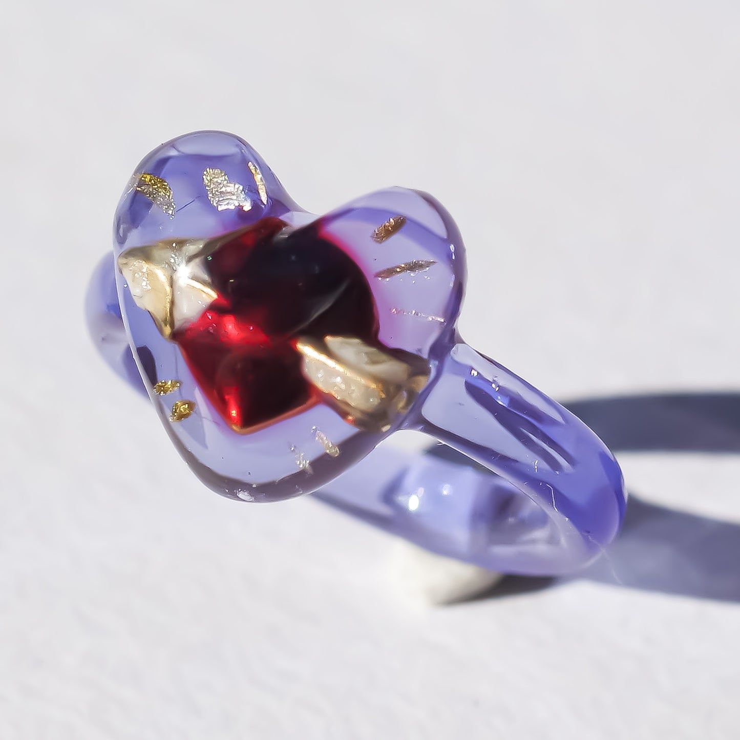 LOVE PINKY RING / HEART ARROW / PURPLE / #3