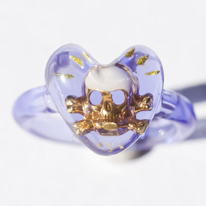 LOVE PINKY RING / HEART SKULL / PURPLE / #3
