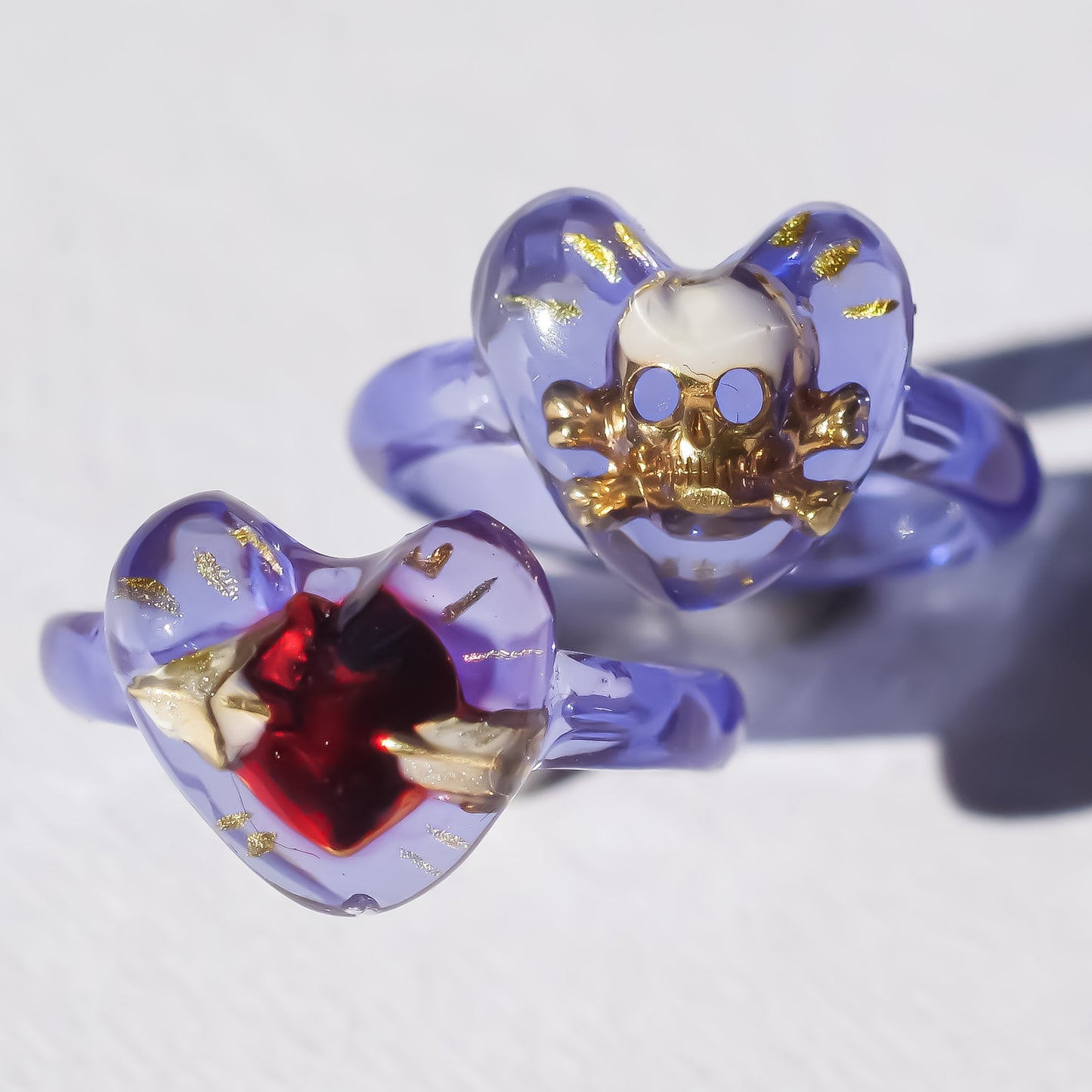 LOVE PINKY RING / HEART SKULL / PURPLE / #3