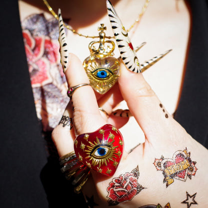 EYE HEART RING / RED / #15